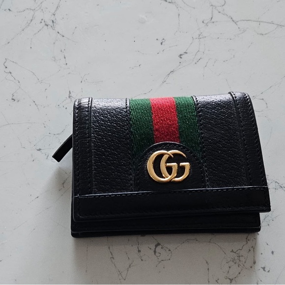 Gucci Black Wallet with Red and Green Accent - Picture 1 of 3